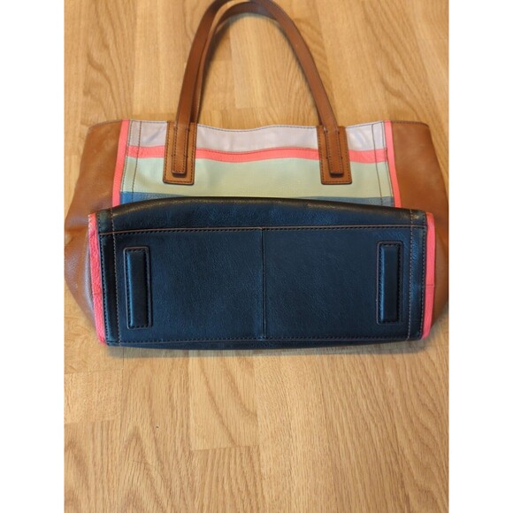 Fossil Emma Tote Shoulder Bag Multicolor Patchwork Leather Large - Picture 5 of 14